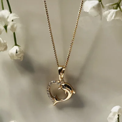 Collar Corazón Delfín