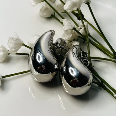 Aretes Gota Plateada