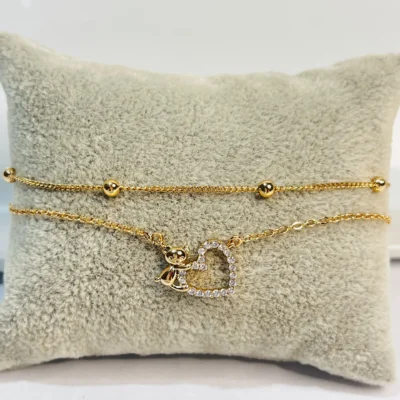 Pulsera Doble Corazon