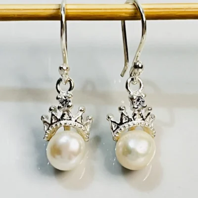 Aretes Plata Corona