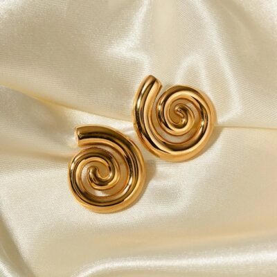 Aretes Espiral Dorado