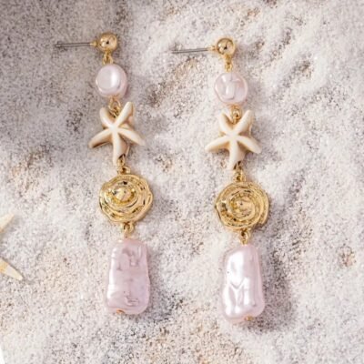 Aretes colgantes estrella de mar