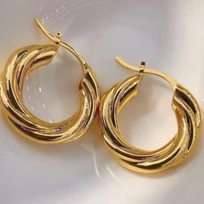 Argollas trenzadas 3cm