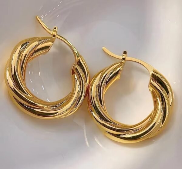 Argollas trenzadas 3cm
