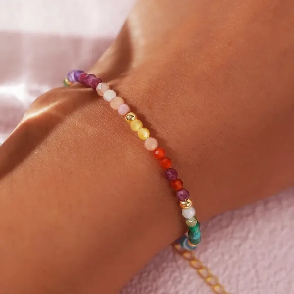 Pulsera piedras de colores - Imagen 2