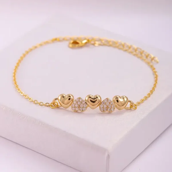 Pulsera corazón circonita