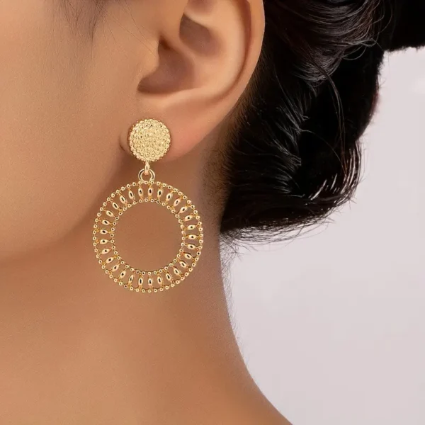 Aretes largos circulos bohemios