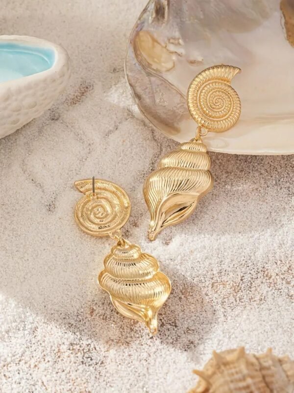 Aretes largos caracola - Imagen 3