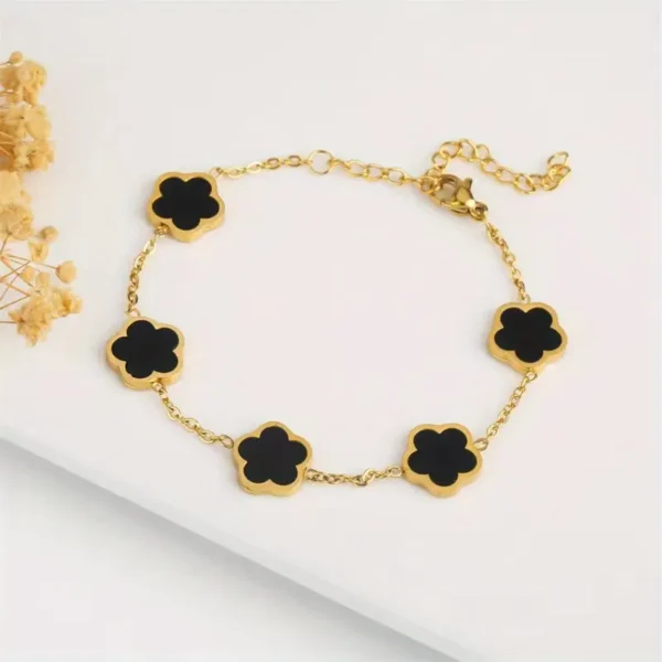 Pulsera trebol negro