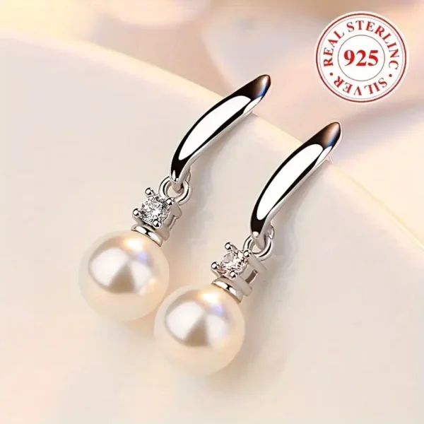 Aretes Perla Plata