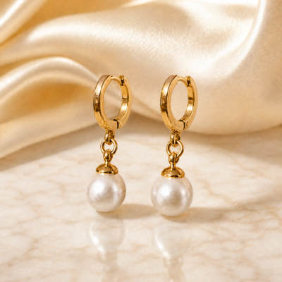 Aretes Aro Perla
