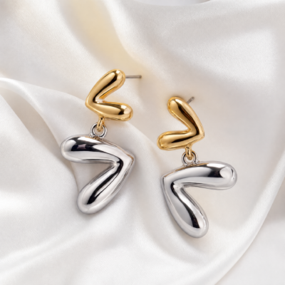 Aretes double heart